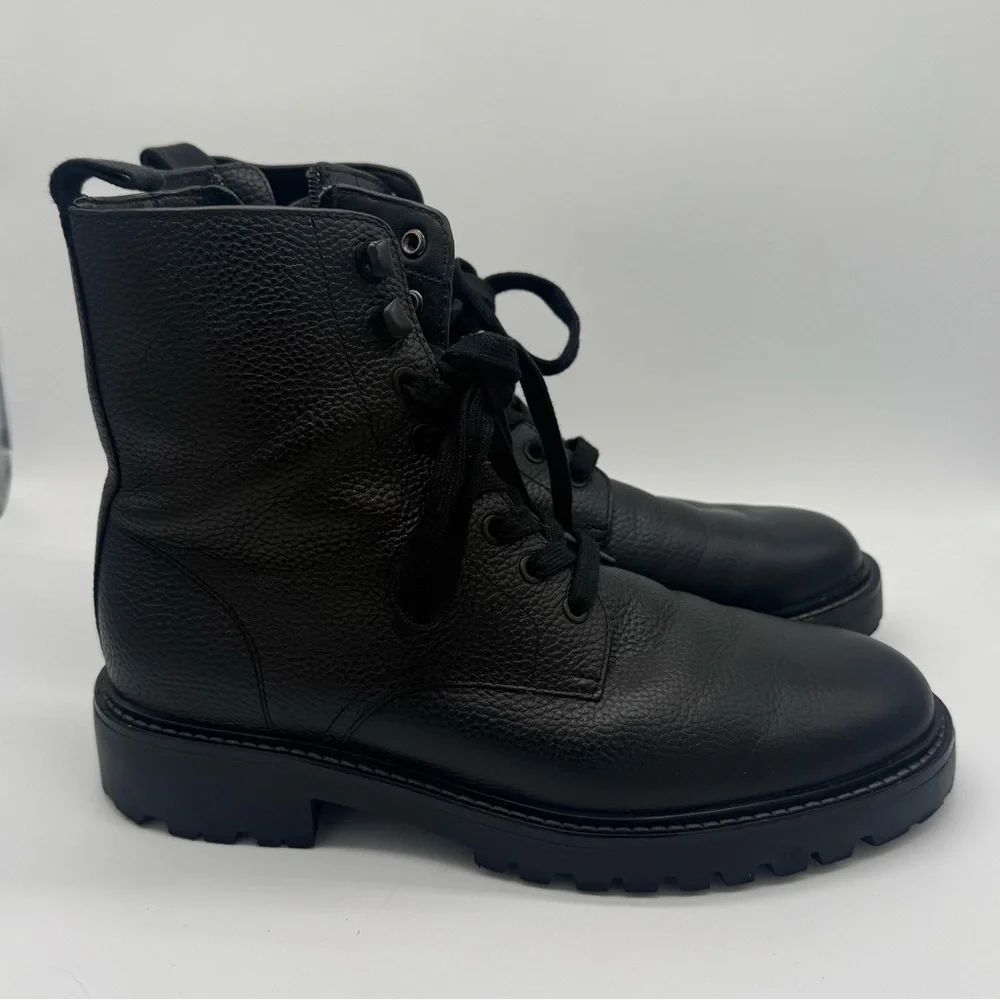 Vince Men's Dominic Black Combat Boots - Picture 4 of 16